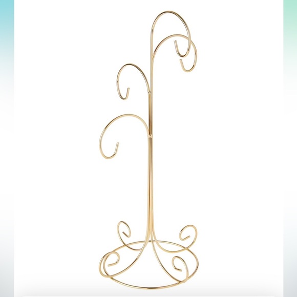 Bard’s 4 Tiered Gold Tone Metal Tree Display Stand Decorative Ornament Hanger - Picture 1 of 8